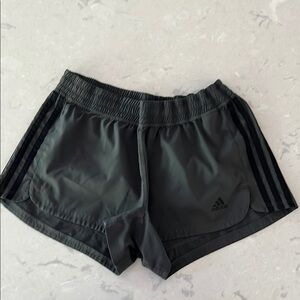 Adidas Gray and Black Athletic Shorts Lightweight Moisture-Wicking